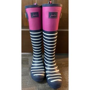 Joules Striped Rain Boots